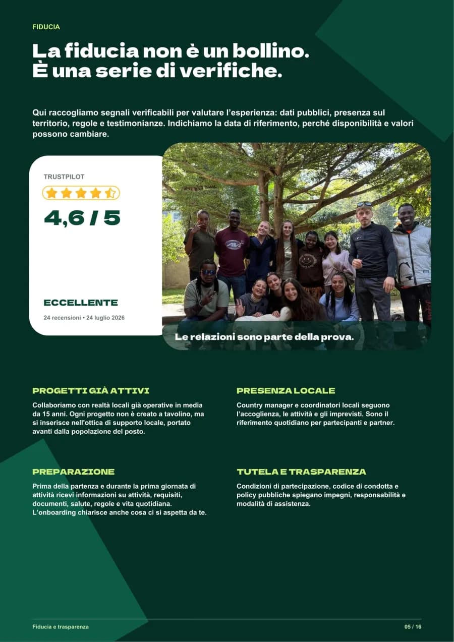 Pagina della brochure dedicata alla verifica dei progetti