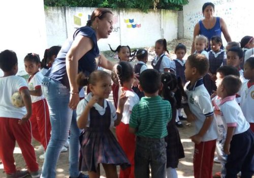 Children at break time