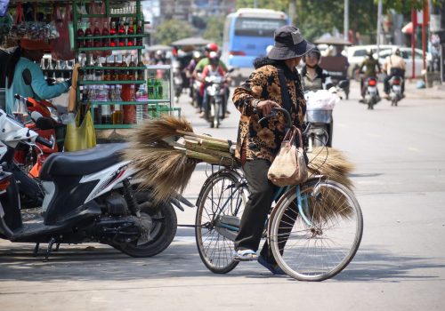 Local riding bicycle