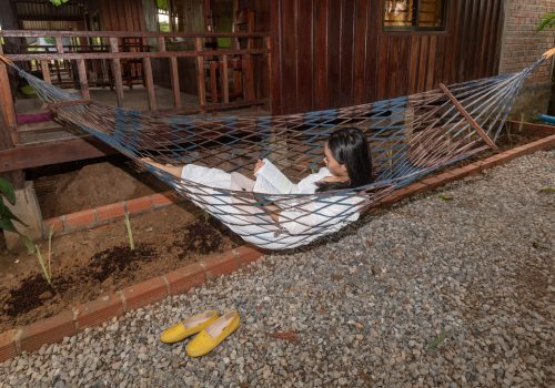 Participant on hammock