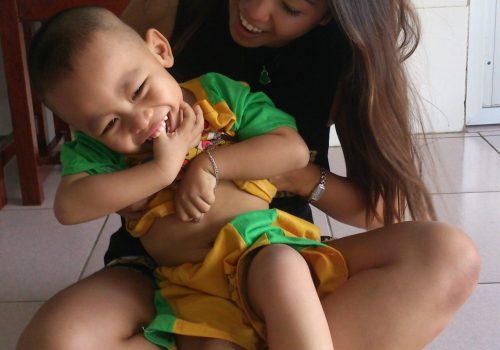 Participant playing with a child (1)