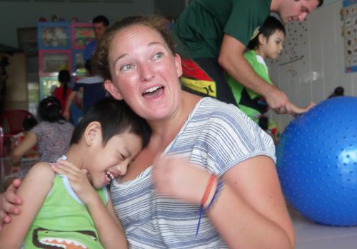Participant playing with a child (3)