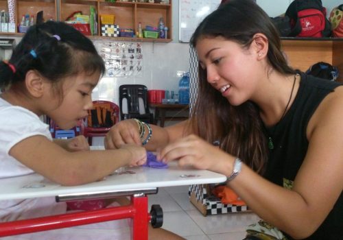 _Participant playing with a child