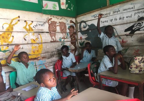 Students on their desks