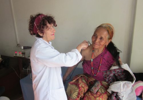 checking the patient